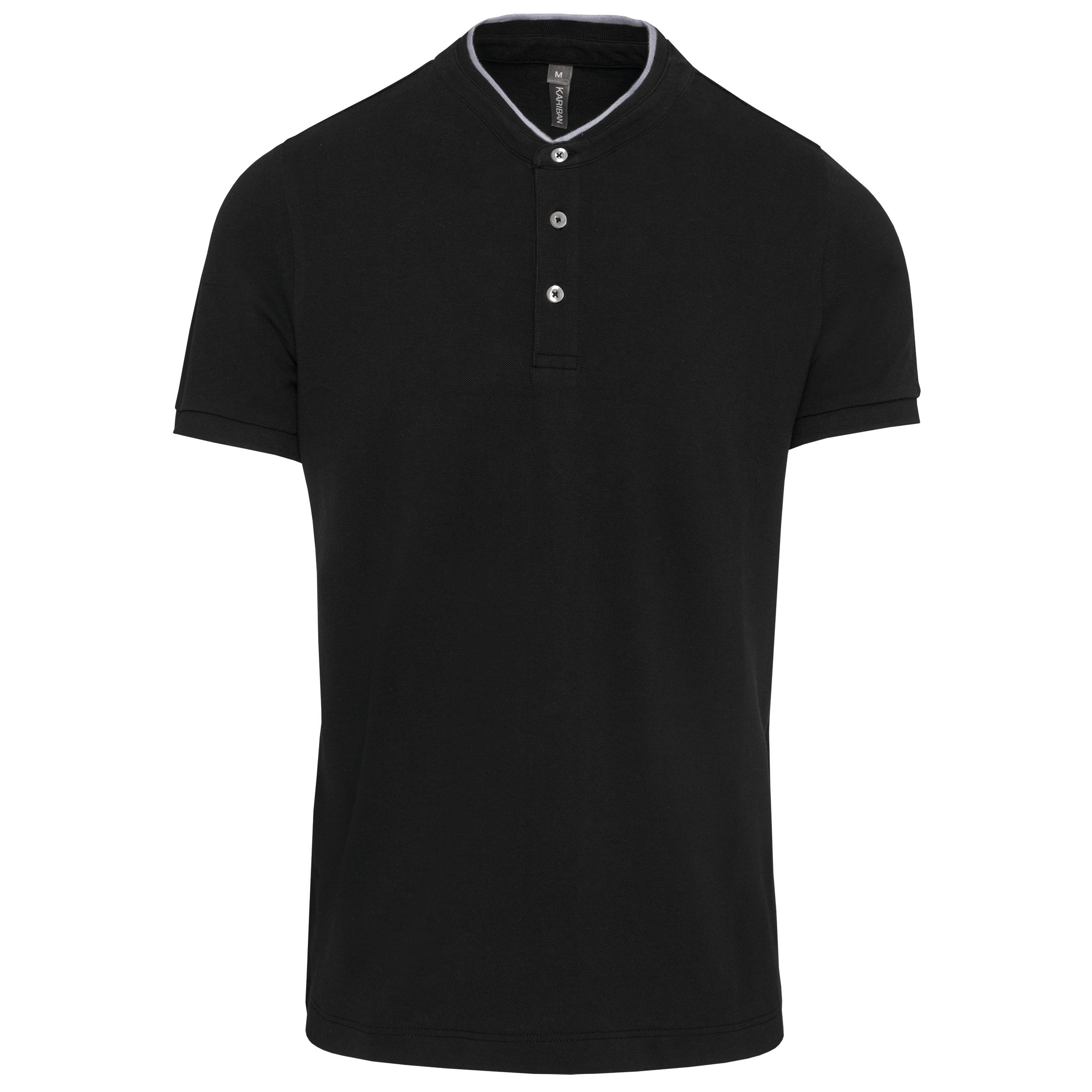 MEN'S SHORT SLEEVE POLO SHIRT WITH MANDARIN COLLAR